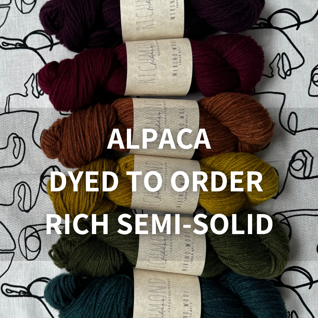 Dyed to order alpaca yarn | Semi-solid | Rich colours