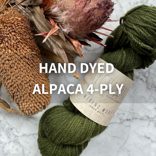 Hand-dyed Alpaca Yarn | Semi-Solid | 4-ply | Dyed to Order