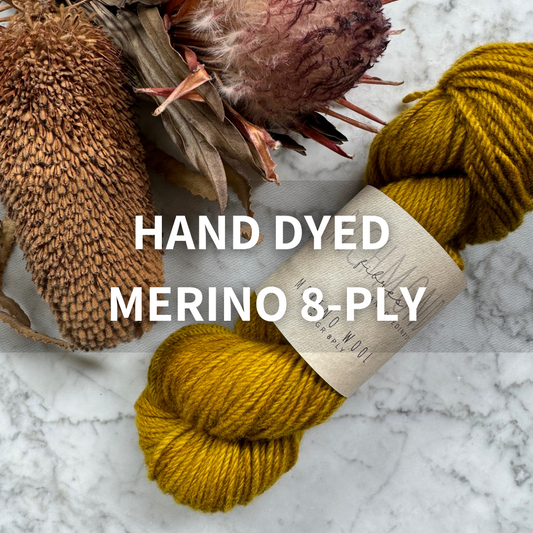 Hand-dyed Merino Yarn | Semi-Solid | 8-ply | Dyed to Order