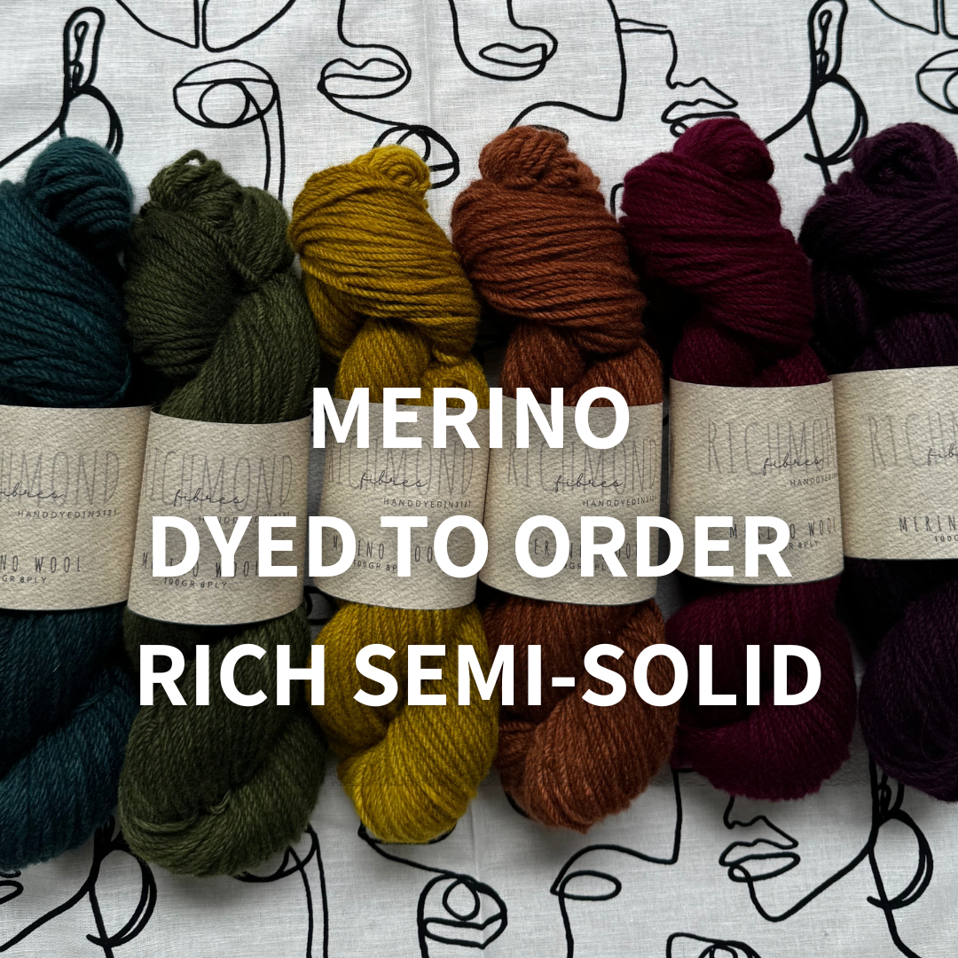 Dyed to order merino yarn | Semi-solid | Rich colours