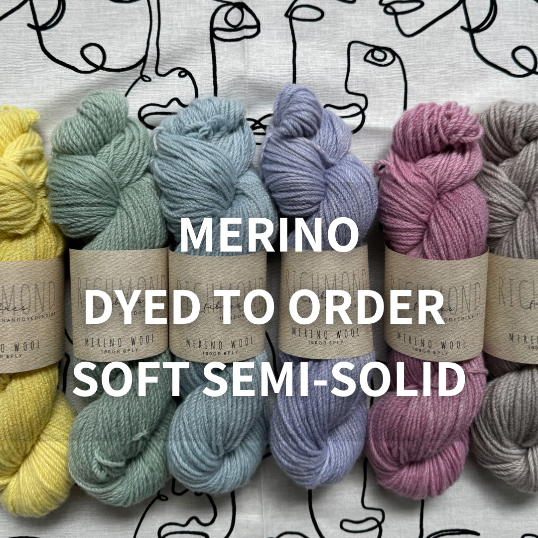 Dyed to order merino yarn | Semi-solid | Soft colours